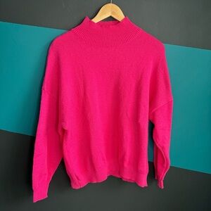Vibrant Pink Turtleneck Sweater